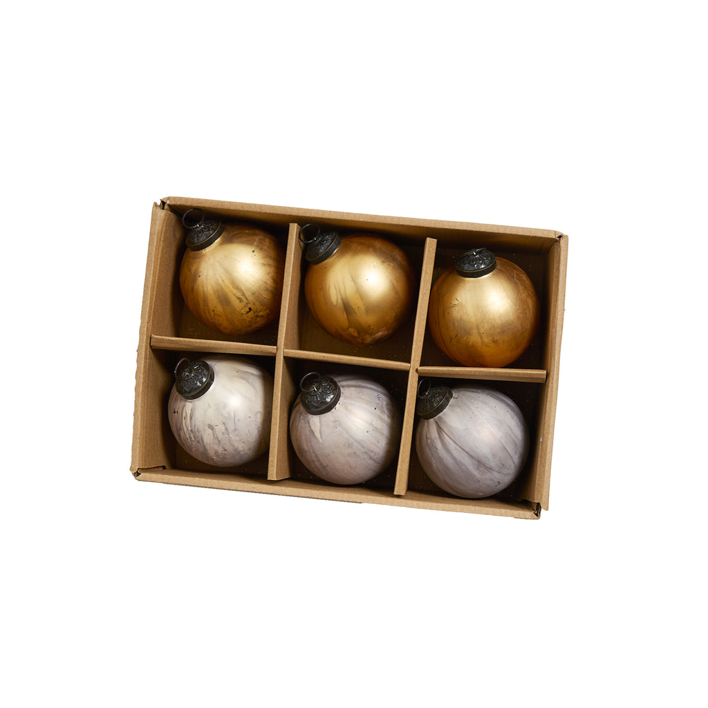 Silver and Gold Ornament (Set of 6)