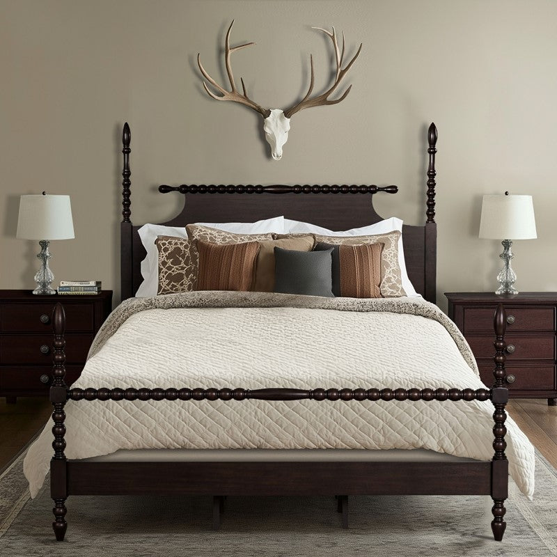 Beckett Turned Wood Spindle Bed by Madison Park