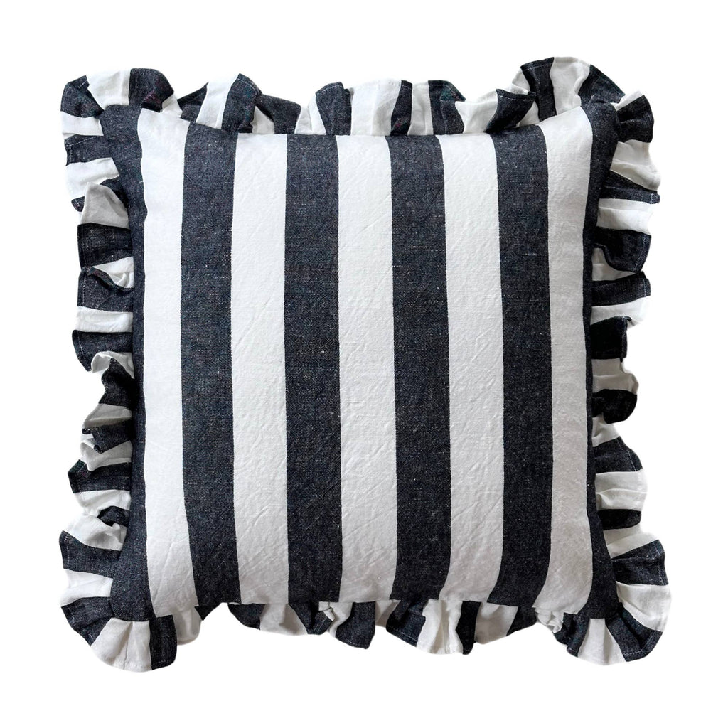 Ruffled Cabana Stripe Pillow Cover Collection