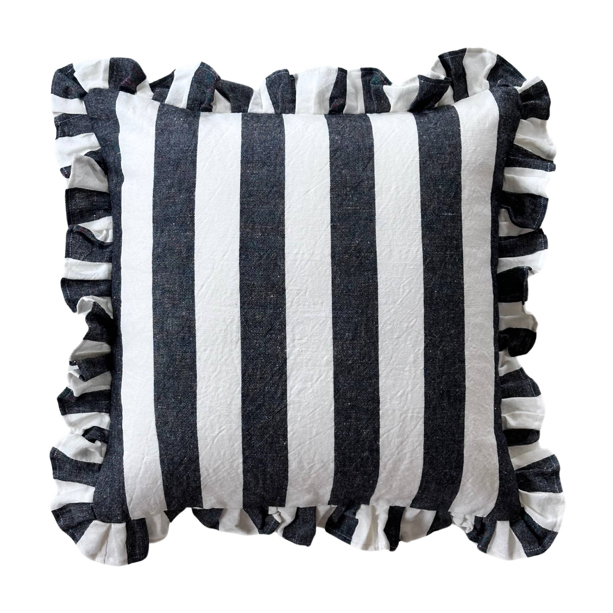 Ruffled Cabana Stripe Pillow Cover Collection
