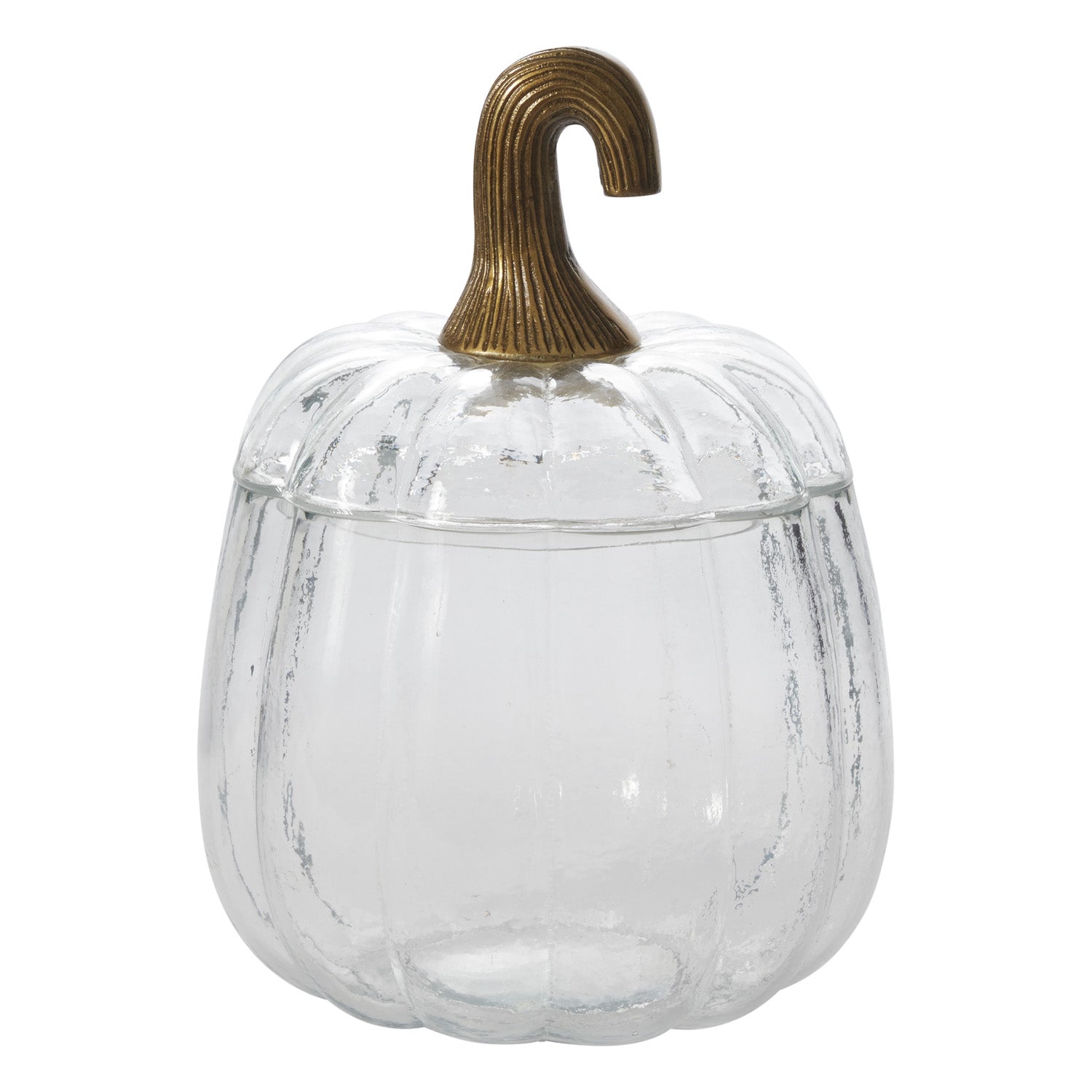 Translucent Glass Pumpkin Canister