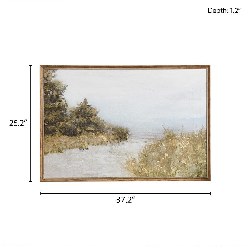 Lake Walk Abstract Landscape Framed Canvas Wall Art by Madison Park