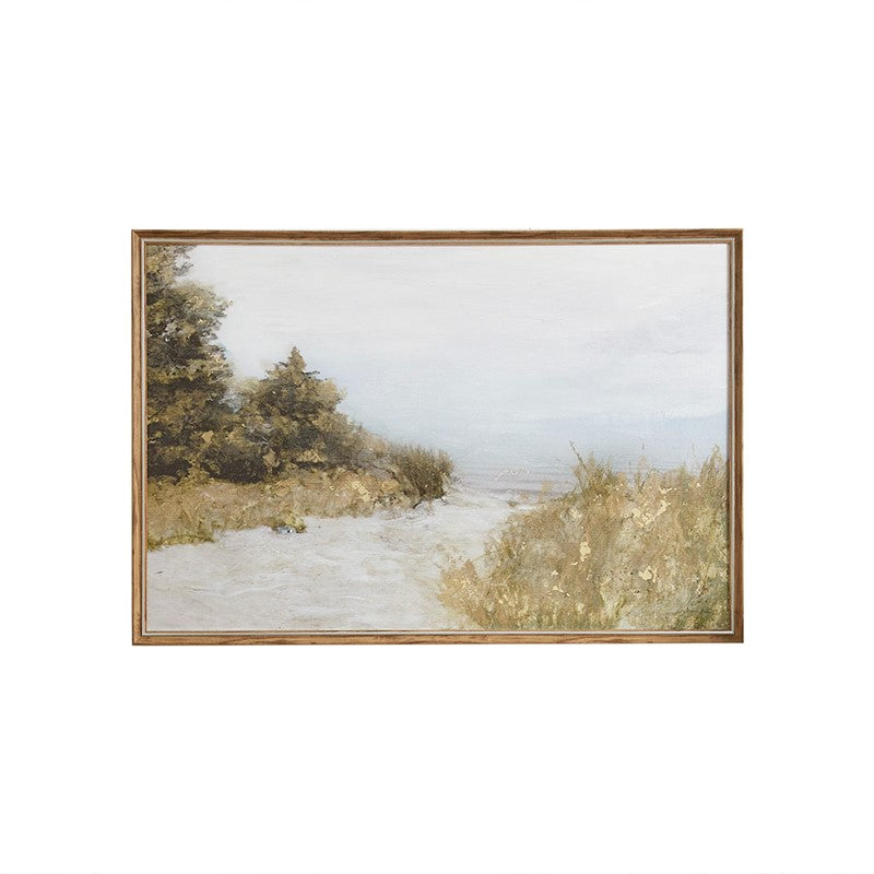 Lake Walk Abstract Landscape Framed Canvas Wall Art by Madison Park