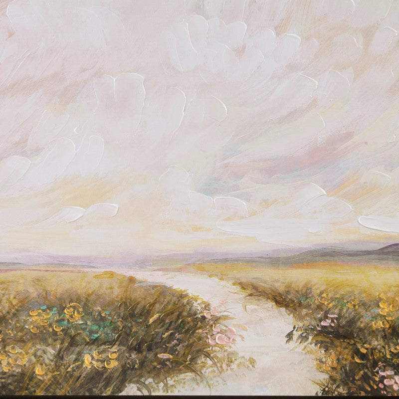 Peaceful River Abstract Landscape Hand Embellished Framed Canvas Wall Art by Madison Park