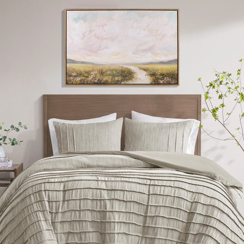 Peaceful River Abstract Landscape Hand Embellished Framed Canvas Wall Art by Madison Park