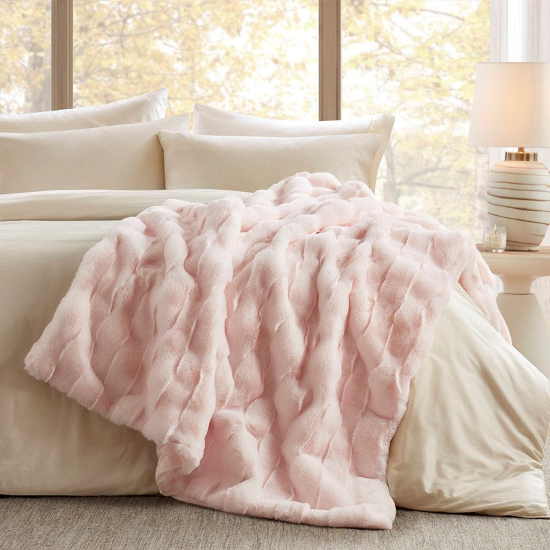 Vivienne Faux Fur Throw by Madison Park
