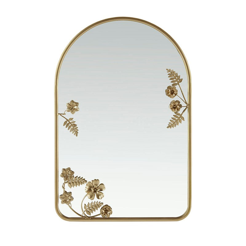 Adaline Arched Metal Floral Wall Mirror by Madison Park