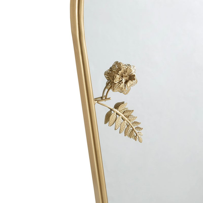 Adaline Arched Metal Floral Wall Mirror by Madison Park