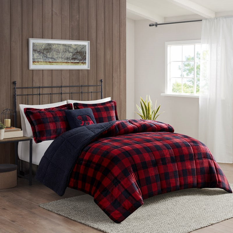 Alton Plush to Sherpa Down Alternative Comforter Set by Woolrich
