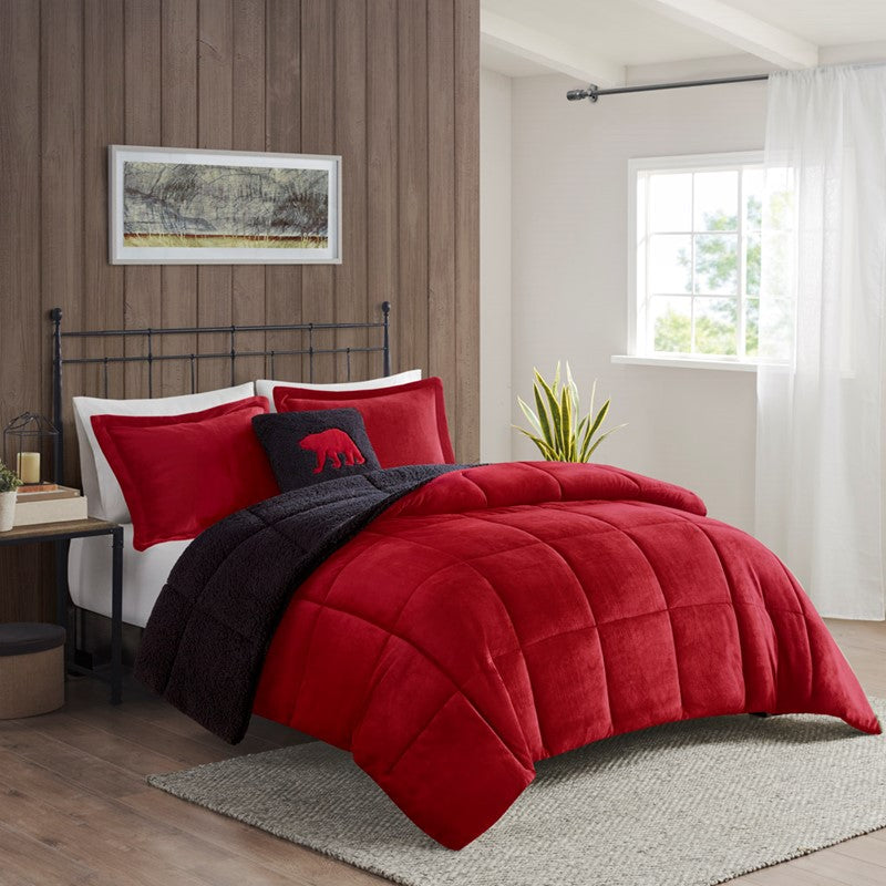 Alton Plush to Sherpa Down Alternative Comforter Set by Woolrich