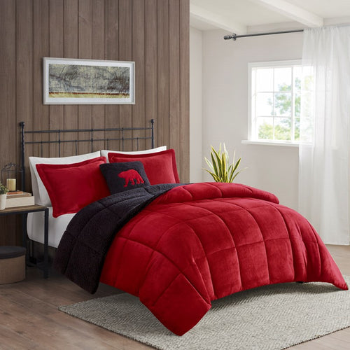 Alton Plush to Sherpa Down Alternative Comforter Set by Woolrich