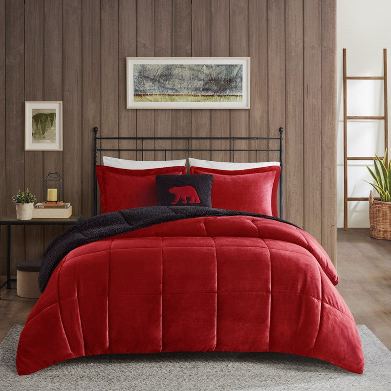 Alton Plush to Sherpa Down Alternative Comforter Set by Woolrich