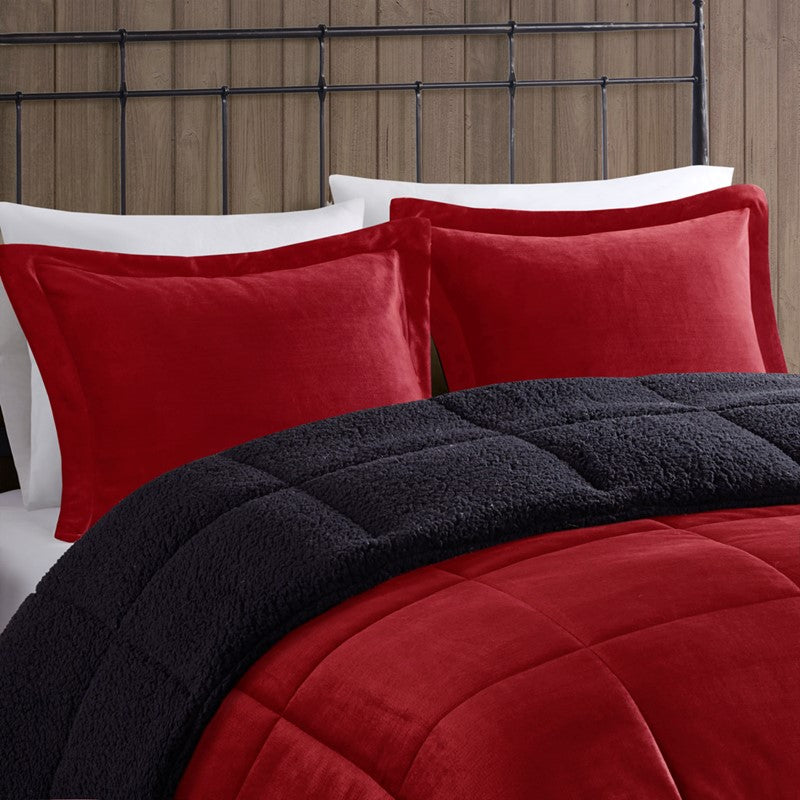 Alton Plush to Sherpa Down Alternative Comforter Set by Woolrich