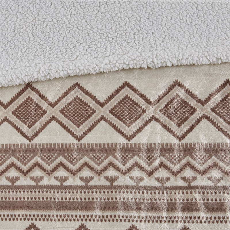 Oversized Mink to Berber Heated Throw by Woolrich
