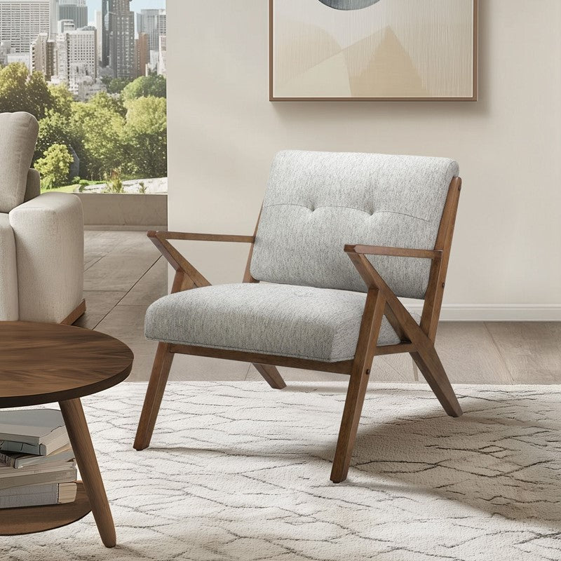 Angled Wood Frame Arm Chair