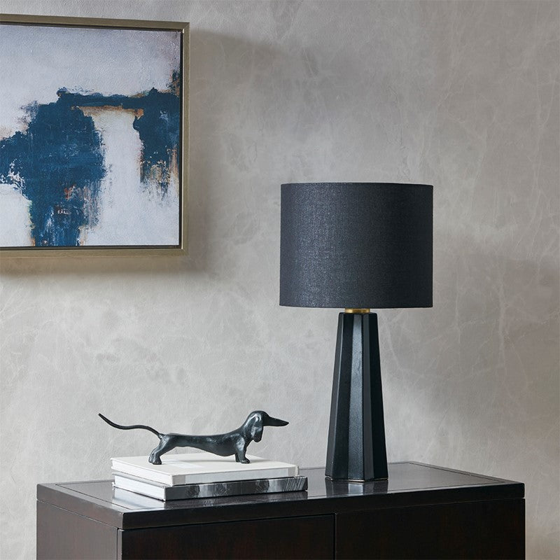 Athena Geometric Ceramic Table Lamp by Ink + Ivy