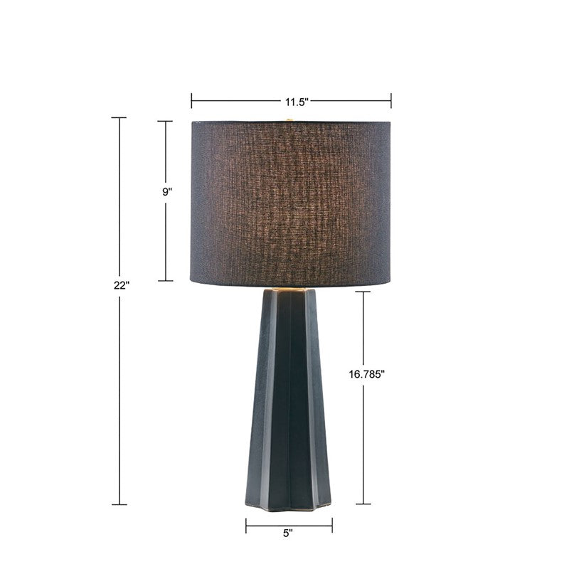 Athena Geometric Ceramic Table Lamp by Ink + Ivy