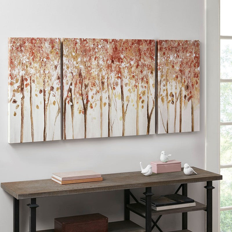 Autumn Forest Triptych 3-piece Textured Canvas Wall Art Set by Madison Park