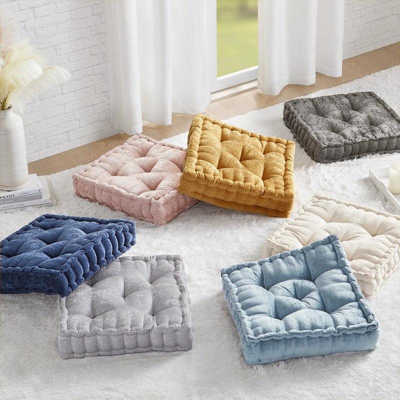 Azza Poly Chenille Square Floor Pillow Cushion