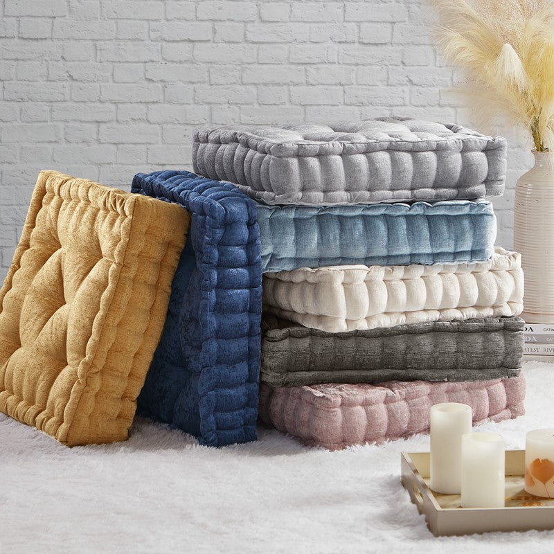 Azza Poly Chenille Square Floor Pillow Cushion
