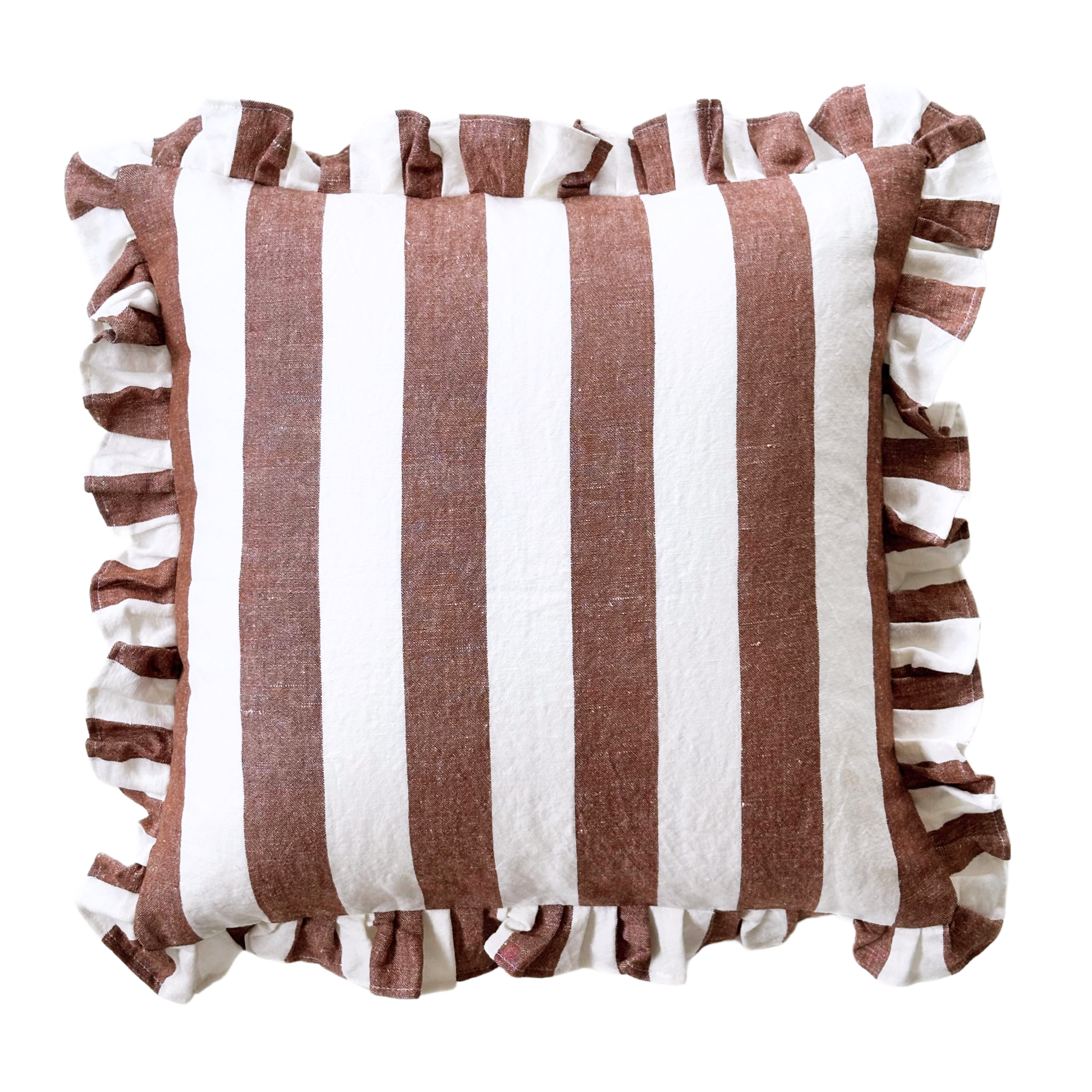 Ruffled Cabana Stripe Pillow Cover Collection