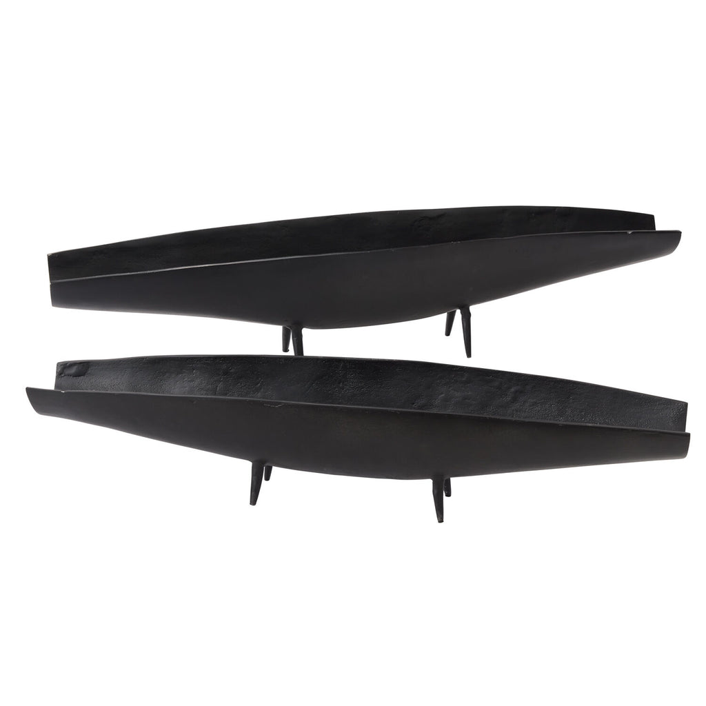 Elongated Black Floral Boat - Coming Soon