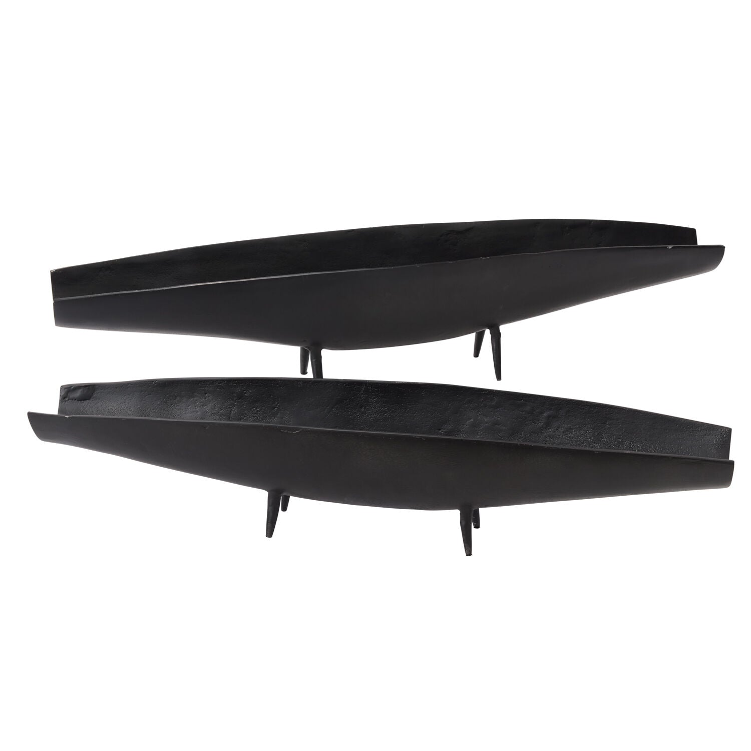 Elongated Black Floral Boat - Coming Soon