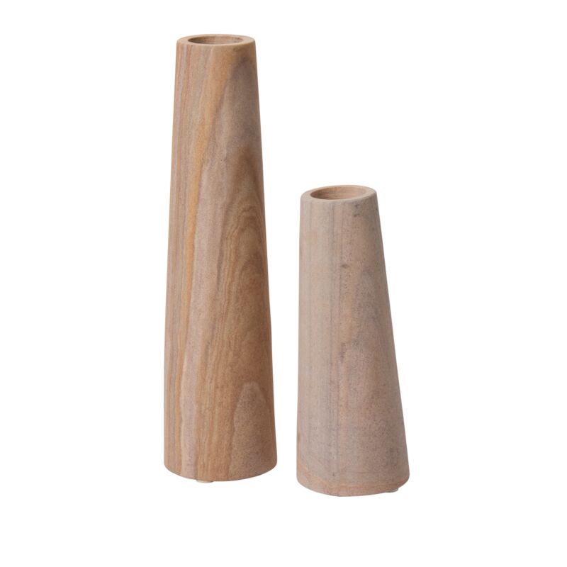 Wooden Silhouette Sandstone Vase