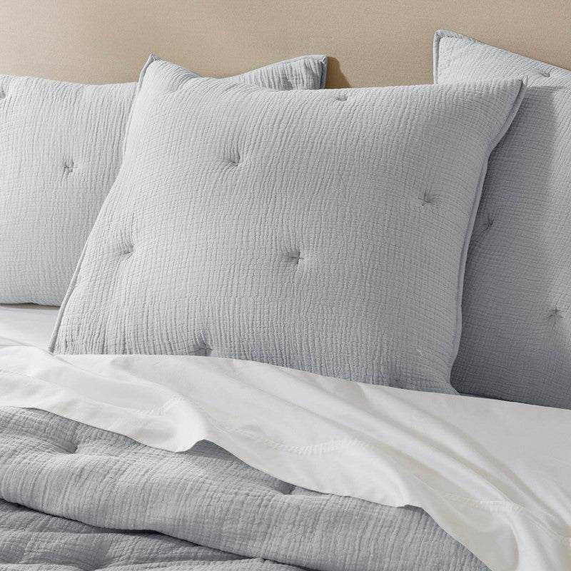 Breeze Cotton Gauze Embroidered Euro Sham by Harbor House