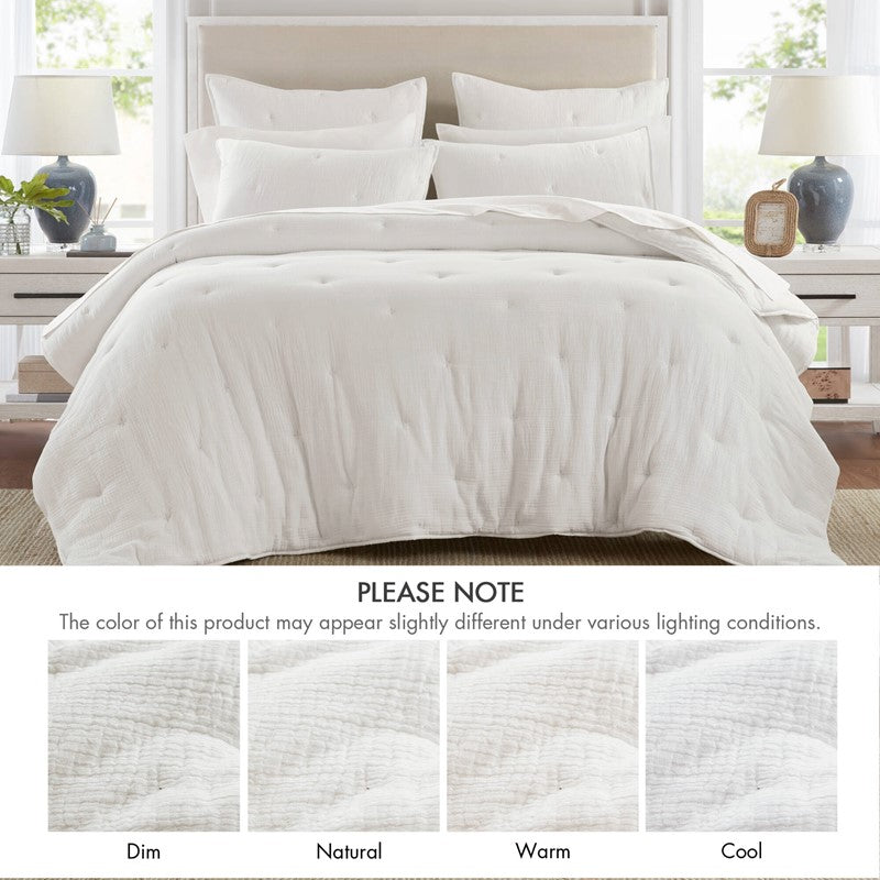 Breeze Cotton Gauze Embroidered Euro Sham by Harbor House