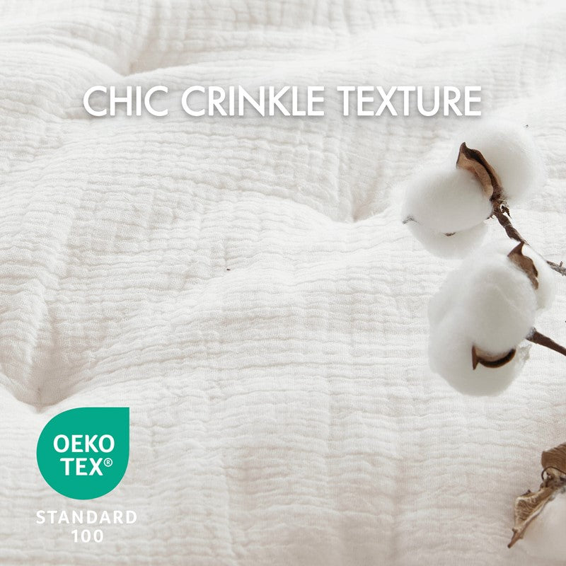 Breeze Cotton Gauze Embroidered Euro Sham by Harbor House