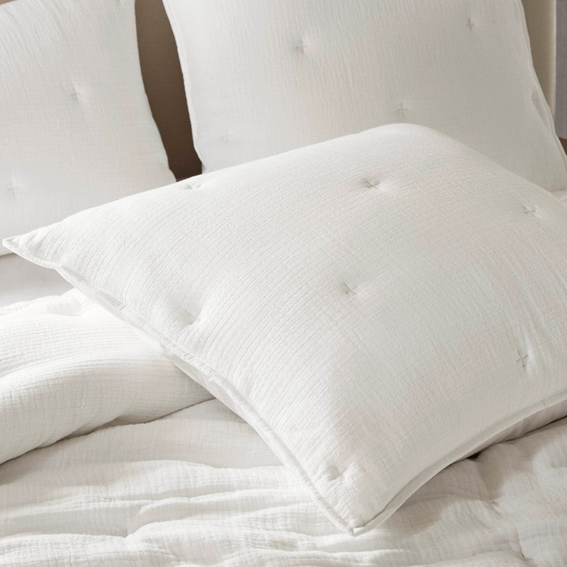 Breeze Cotton Gauze Embroidered Euro Sham by Harbor House