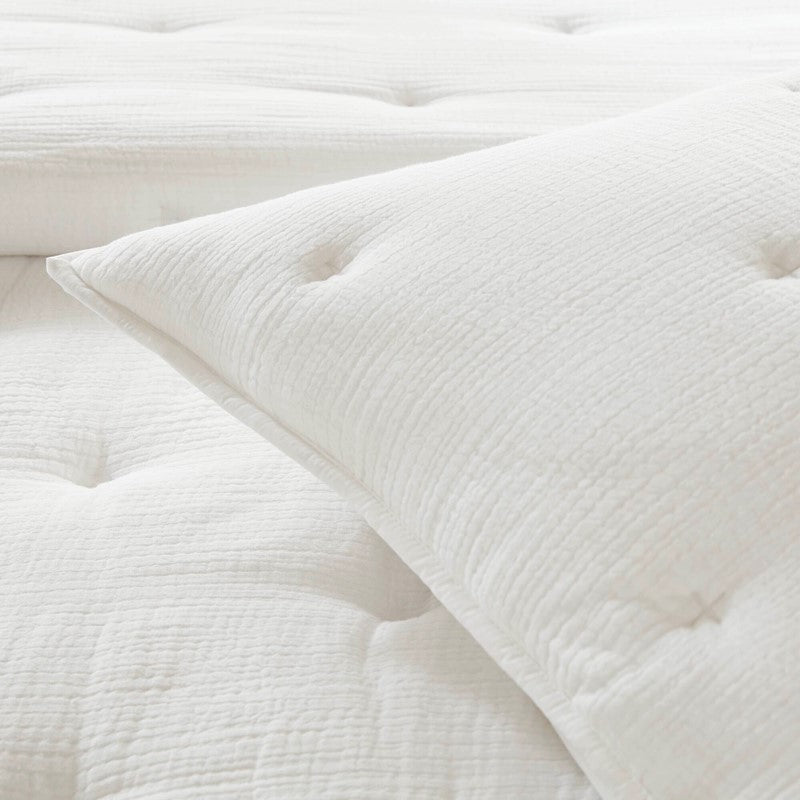 Breeze Cotton Gauze Embroidered Euro Sham by Harbor House