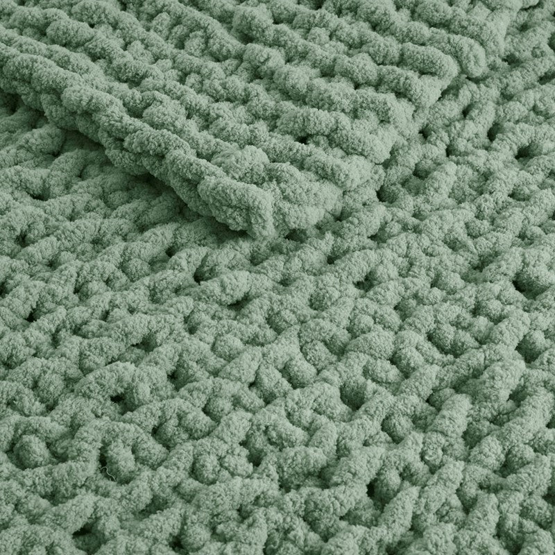 Chenille Chunky Knit Throw by Madion Park
