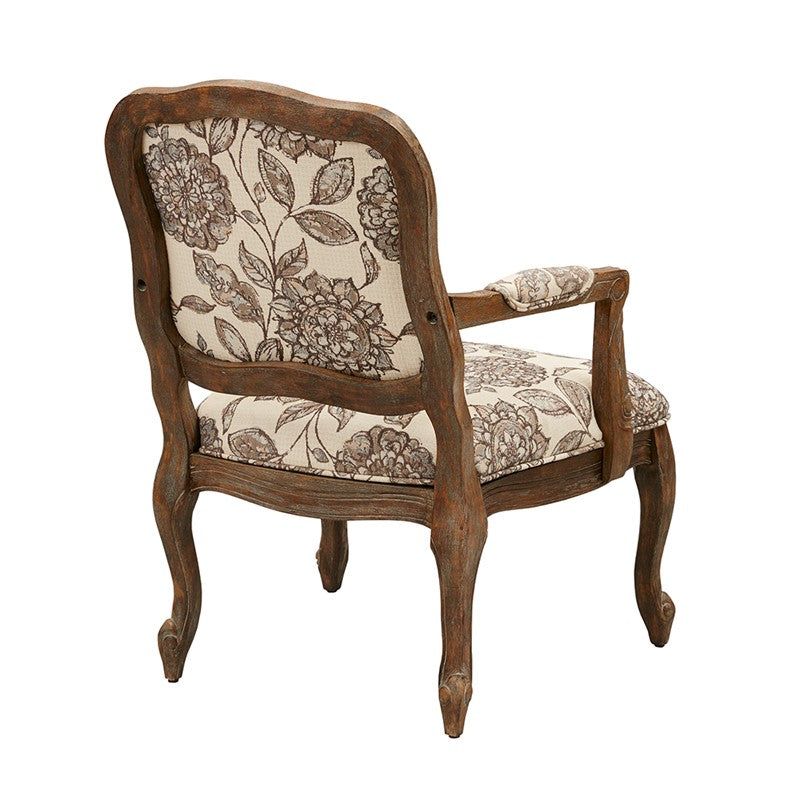 Monroe Camel Back Wood Arm Chair by Madison Park
