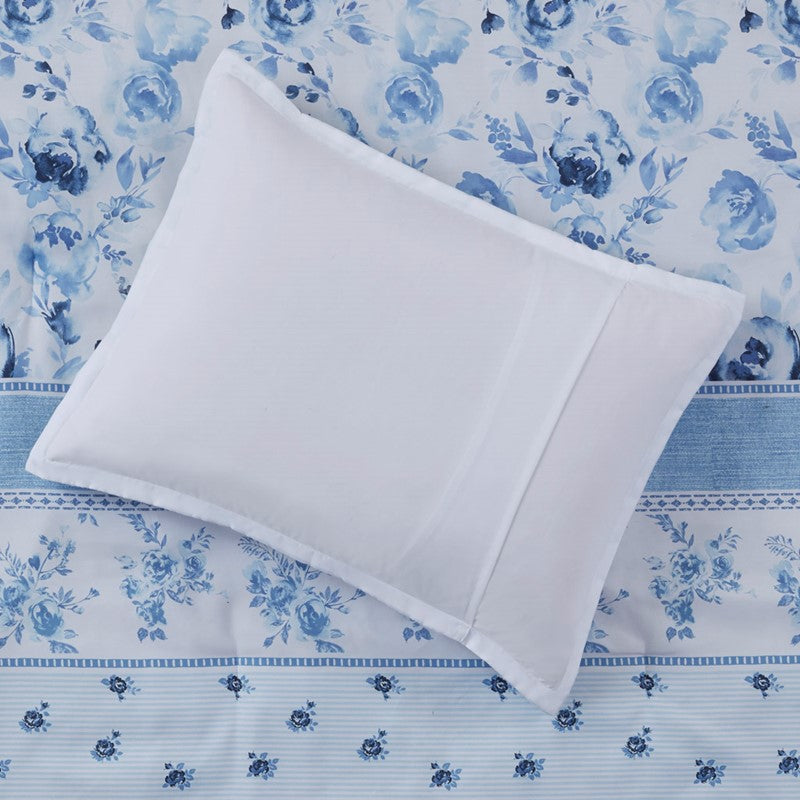 Christa Floral Striped Duvet Cover Set by Intelligent Design