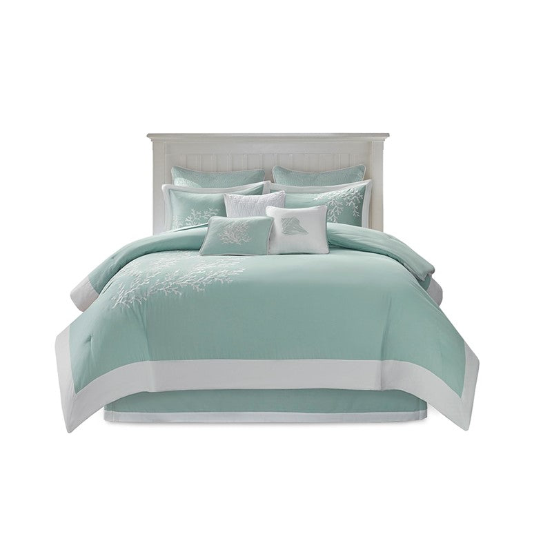 Coastline Oversized Cotton Jacquard Comforter Set by Harbor House