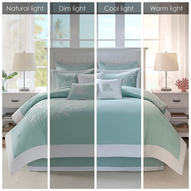 Coastline Oversized Cotton Jacquard Comforter Set by Harbor House