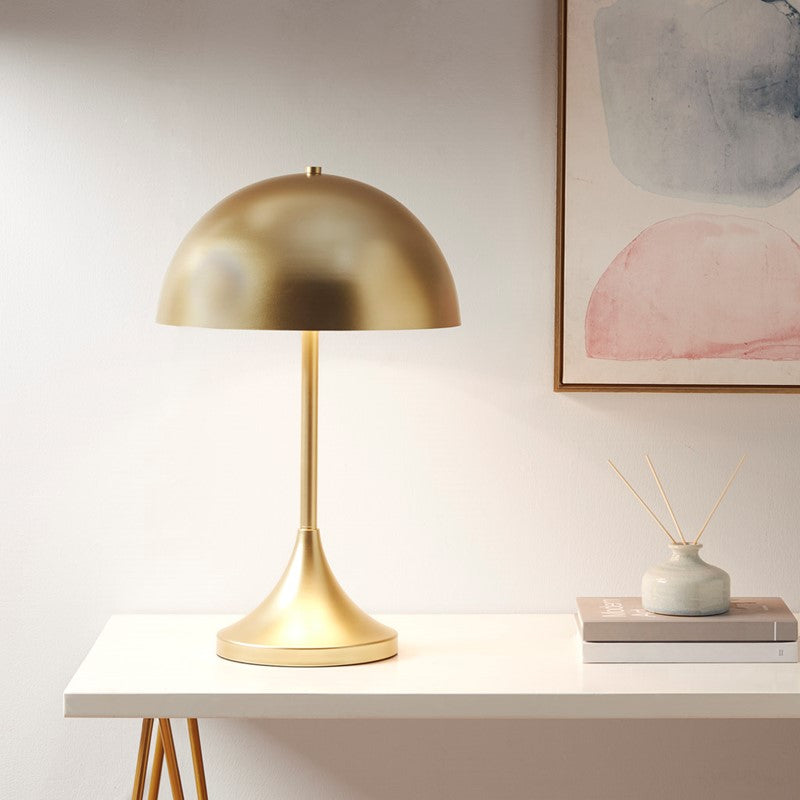 Dome-Shaped 2-Light Metal Table Lamp by Ink & Ivy