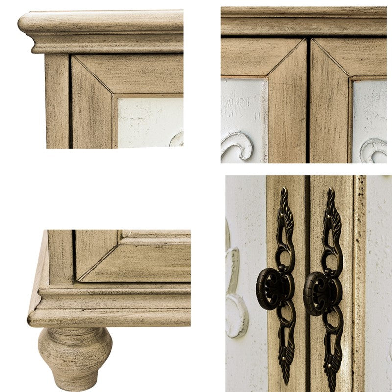 Driscoll 2-Door Carved Wood Storage Cabinet by Madison Park