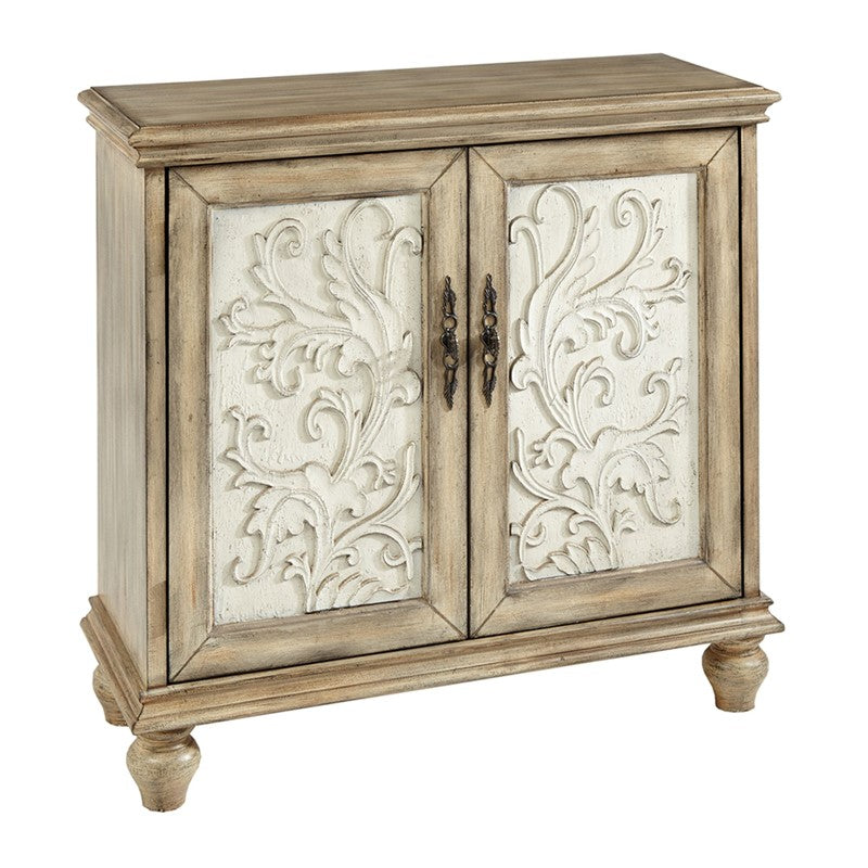 Driscoll 2-Door Carved Wood Storage Cabinet by Madison Park