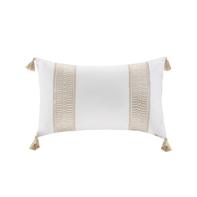 Anslee Embroidered Cotton Oblong Decorative Pillow by Harbor House