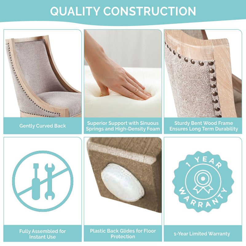 Elmcrest Upholstered Dining Chair with Nailhead Trim