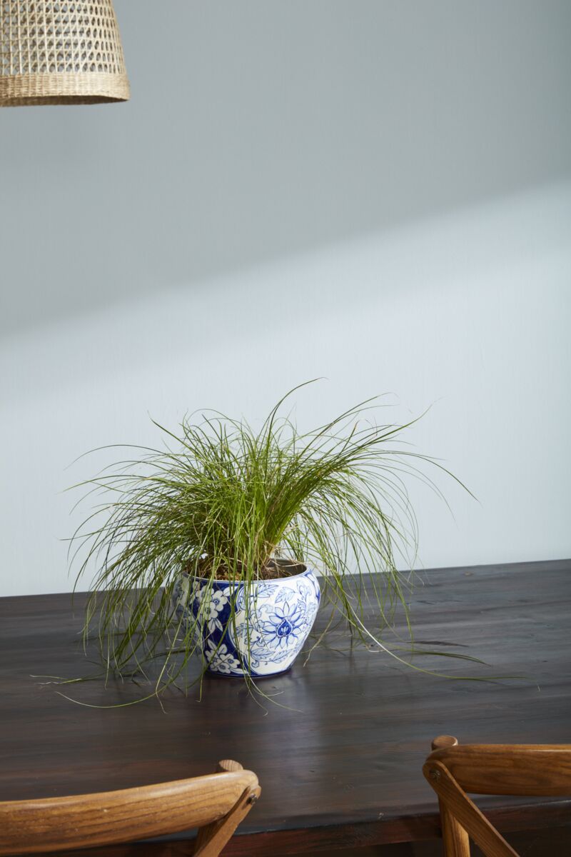 Traditional Blue and White Floral Patterned Vase