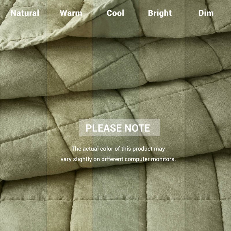 French Flax Linen Garment Washed Quilt Set by Harbor House