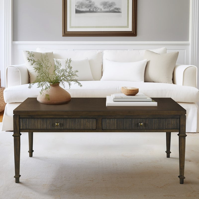Lily Pond Fluted 2-drawer Coffee Table by Martha Stewart