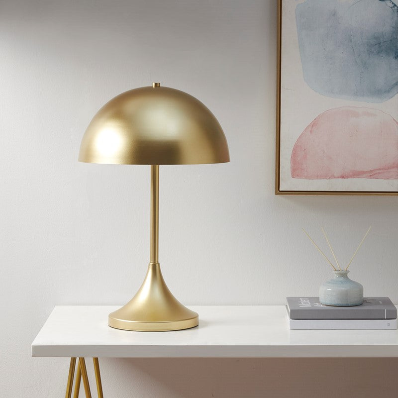 Dome-Shaped 2-Light Metal Table Lamp by Ink & Ivy