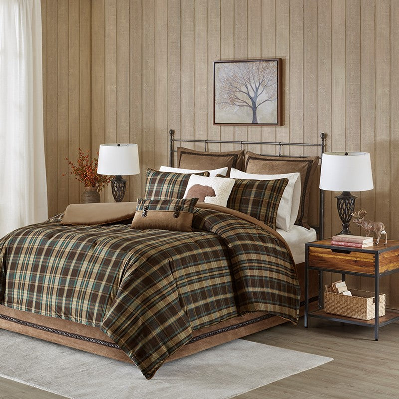 Hadley Plaid Oversized Cozy Spun Comforter Set by Woolrich