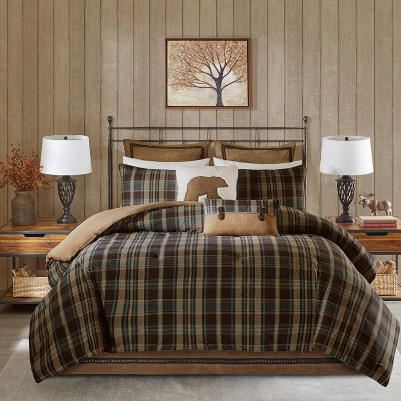 Hadley Plaid Oversized Cozy Spun Comforter Set by Woolrich