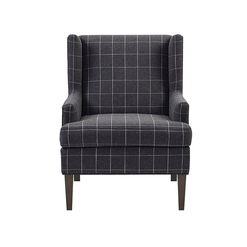 Decker Plaid Wingback Armchair by Martha Stewart